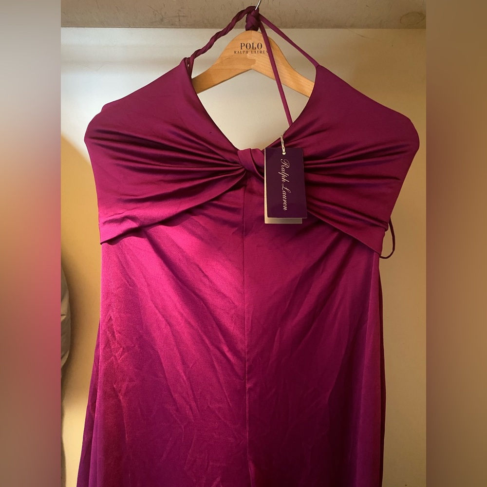 Ralph Lauren 100% legit Magenta silk GWENDOLYN JUMPSUIT